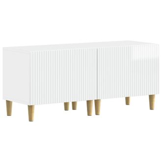 vidaXL Mueble De Tv Blanco Brillante Madera De Ingenier&iacute;a Vidaxl