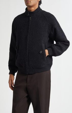 Massimo Alba Bleeker Reversible Bomber Jacket in Nero at Nordstrom, Size X-Large