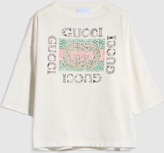 Gucci Kids - Cotton T-shirt With Print, White