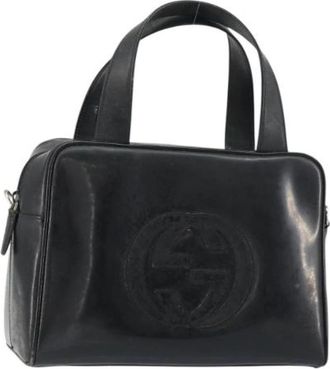 Gucci Pre-owned Gecoat Canvas Handtas - Dames - Vintage Handtas - Zwart - ONE Size - Vintage