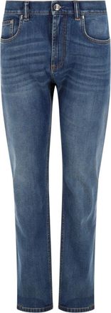 Versace Straight-Leg Fading Denim Jeans