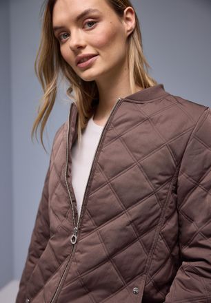 Street One Steppjacke STREET ONE, Damen, Gr. 34, mahogany braun, Web, Obermaterial: 55% Polyester, 45% Polyamid. Futter: 100% Polyester. Wattierung: 100% Polyest