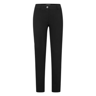Philipp Plein Broeken, Dames, Zwart, XL, Leer, Iconic Plein Cigarette Broek