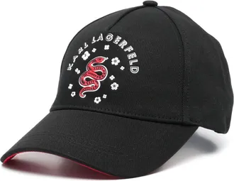 Karl Lagerfeld Cappello da baseball con applicazione - Nero