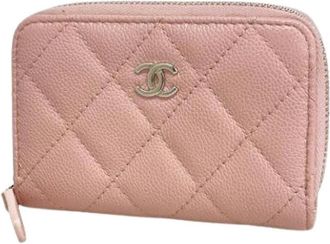 Chanel Pre-owned Wallets, female, Pink, Size: ONE SIZE Pre-owned Leather Wallet