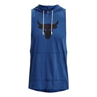 Under Armour Project Rock BSR Bull Sleeveless Hoodie Blue Black 1376939-471