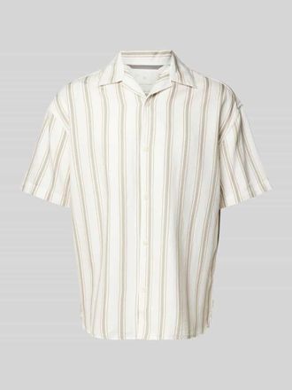 Jack & Jones Regular Fit Freizeithemd aus Baumwoll-Leinen-Mix mit Viskose-Anteil Modell MONTANA in Hellgrau, Größe XL