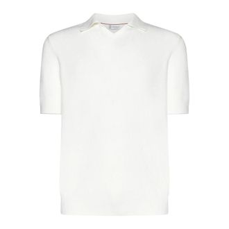 Brunello Cucinelli Truien & Vesten, Heren, Wit, XL, V-neck Truien