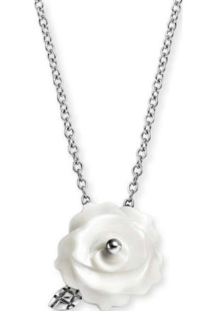 Engelsrufer Womens ERN-ROSE-ZI Ladies Rose Necklace - Multicolour Sterling Silver - One Size