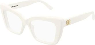 Balenciaga Glasses, female, White, Size: 52 MM Butterfly Eyeglasses