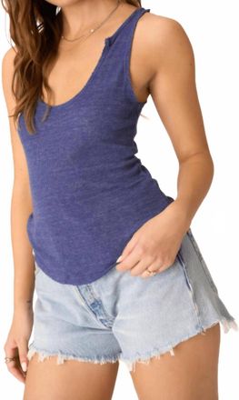 Bloomingdale's So Long Scoop Neck Rib Tank In Electric Indigo