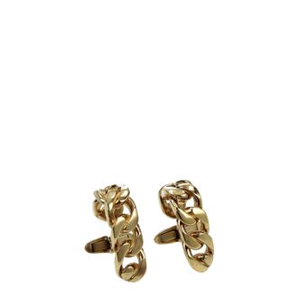 Bottega Veneta Herrens Silbergoldene Manschettenkn&ouml;pfe und Krawattenklammern