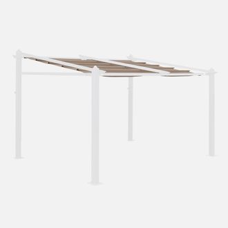 Sweeek Replacement Canopy Roof For 3x4m Murum Pergola in Brown