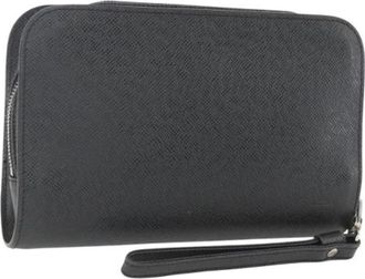 Louis Vuitton Pre-owned Leren Clutch - Dames - Vintage Clutch - Zwart - ONE Size - Leer - Vintage
