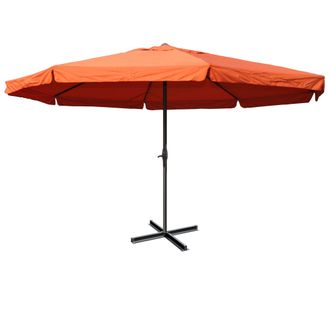 Hhg Hhg - Nunca Usado] Sombrilla Meran Pro, Sombrilla De Mercado Para Gastronom&iacute;a Con Cenefa &Oslash; 5m Poli&eacute;ster/aluminio 28kg, Terracota Sin Soporte