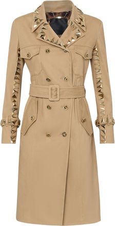 Philipp Plein Canvas Trench coat Studs