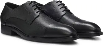 BOSS Italian-made Derby shoes in grained leather