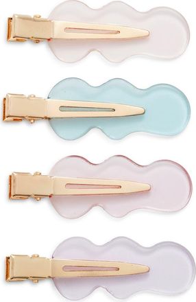 Chelsea28 4-Pack Creaseless Clips in Pink- Blue Multi at Nordstrom