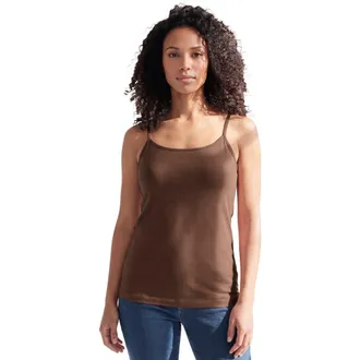 Roaman's Plus Size Cami With Built-In Bra And Adjustable Straps in Chocolate at Nordstrom, Size 4X