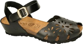 Yokono Schoenen, Dames, Zwart, 38 EU, Leer, Monaco-047 Sandal