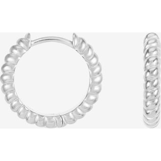 Dower & Hall Twist Huggie Hoops in Sterling Silver at Nordstrom