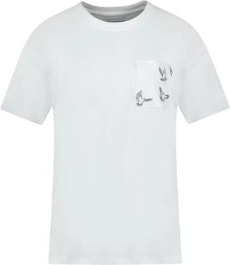 3.Paradis Doves Pocket T-Shirt - Dames - T-shirts - Wit - XS - Katoen - Tops