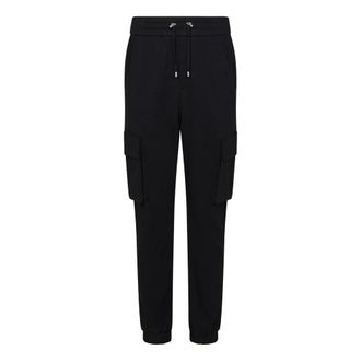 Balmain Black Trousers with Ribbed Details