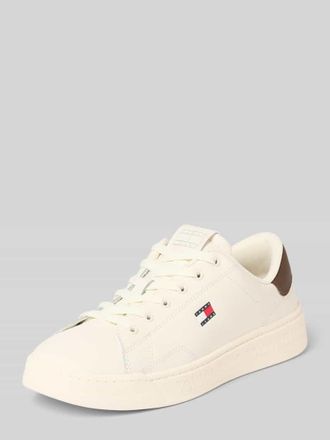 Tommy Jeans Low Top Sneaker aus echtem Leder in Weiss, Gr&ouml;&szlig;e 36