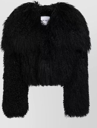 The Attico faux shearling short jacket