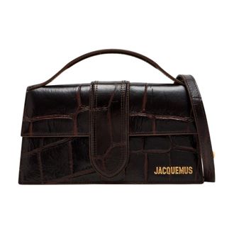 Jacquemus Le Grand Bambino Schoudertas - Dames - Tassen - Bruin - Maat: ONE Size Leer