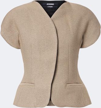 Jacquemus Ovalo wool and cotton jacket