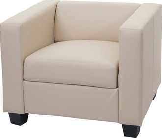 Hhg Hhg - Sill&oacute;n Lille, Polipiel, Color Crema