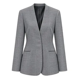 Meimeij Blazer M6Il02 - - Jackets - Donna - Grigio - M