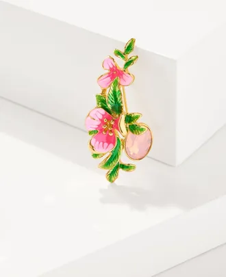 Talbots Primrose Sprig Brooch - Multi/Gold - 001 Talbots