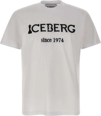 Iceberg Logo T-shirt - Heren - T-shirts - Wit - L - Katoen - Tops