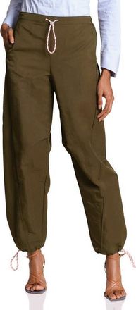Avec Les Filles Drawcord Barrel Leg Pants in Moss at Nordstrom, Size X-Small