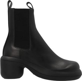 Jil Sander Black Solid Round Toe Boots