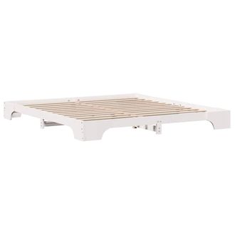 Berkfield Home Bed Frame White Wood 200 x 200 cm Tough White Bed Frame