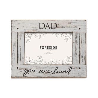 Foreside Home And Garden You Are Loved 5x7 Distressed Wood Picture Frame in White at Nordstrom, Size Medium