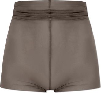 Rick Owens High Waisted Stretch Shorts - Dames - Bermuda - Bruin - S - Nylon - Korte Broeken