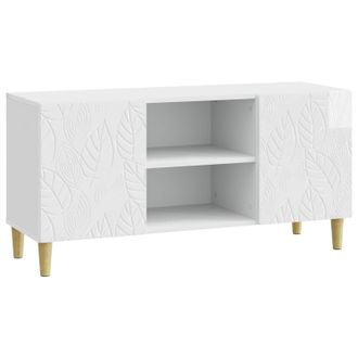 vidaXL Mueble De Tv 102 X 34,5 X 50 Cm Blanco Brillante Vidaxl