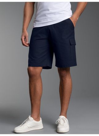 Trigema Jerseyhose TRIGEMA TRIGEMA Cargo-Bermuda aus 100% Baumwolle, Herren, Gr. 4XL, US-Gr&ouml;ssen, blau (navy), 100% Baumwolle, Hosen Jerseyhose
