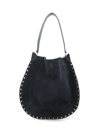 Isabel Marant Soft Black Suede Hobo Bag With Pouch And Magnetic Closure