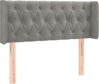 vidaXL Cabecero De Terciopelo Gris Claro 103x16x78/88 Cm Vidaxl