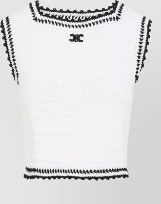 Celine crochet sleeveless knitted top