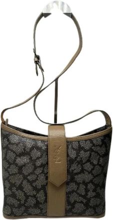 Saint Laurent Pre-owned Schoudertas - Dames - Vintage Schoudertas - Grijs - ONE Size - Leer - Vintage