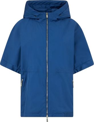 Moorer Jas in mantelstijl - Dames - Zomerjassen - Blauw - M - Polyester - Jassen