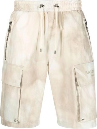 Balmain Cargo Shorts - Heren - Korte Broeken - Beige - XL - Katoen - Korte Broeken