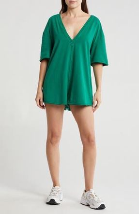 Free People FP Movement Hot Shot T-Shirt Romper in Kelly Green at Nordstrom Rack, Size X-Small