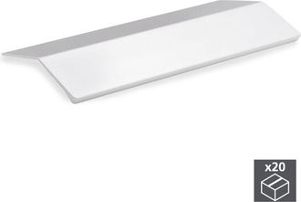 Emuca Lote De 20 Tiradores Adhesivo Para Mueble Chiva, L126mm, Aluminio, Anodizado Mate - Emuca